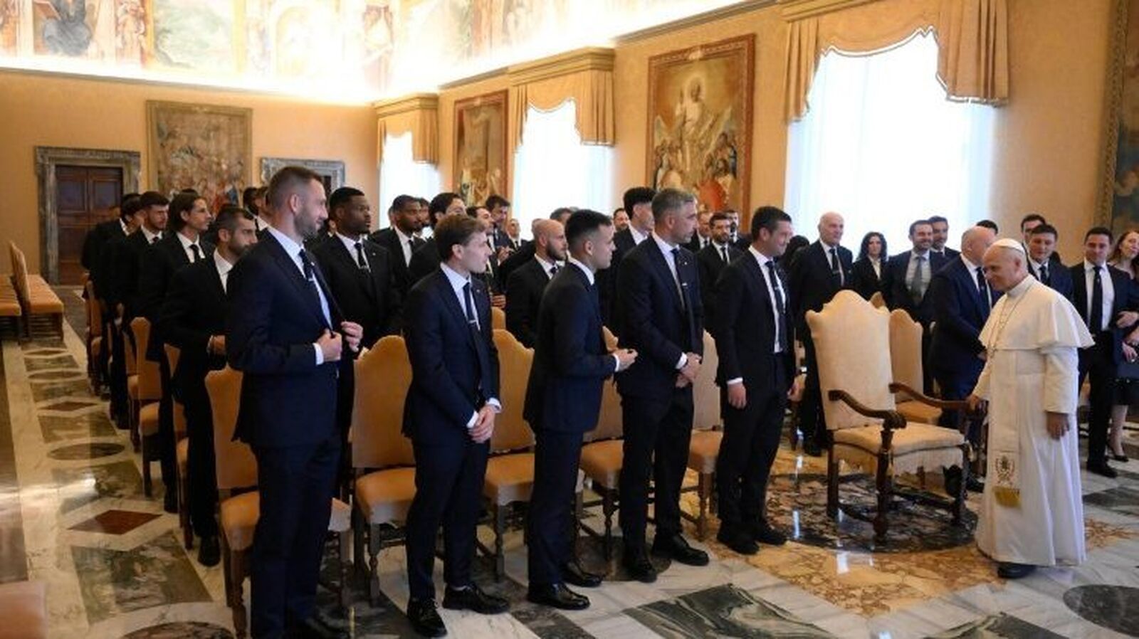 Papa León XIV recibe al Inter de Milán tras ganar el Scudetto Papa León XIV recibe al Inter de Milán tras ganar el Scudetto